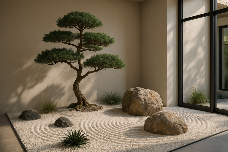 taman kering zen dalam rumah